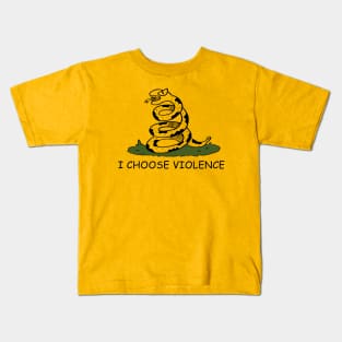 I Choose Violence Snake by Tobe Fonseca Kids T-Shirt